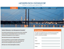 Tablet Screenshot of messepension-duesseldorf.de
